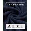 image:imageCOOFANDY Mens Corduroy Shirt Long Sleeve Button Down Casual Shirts JacketNavy Blue