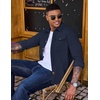image:imageCOOFANDY Mens Corduroy Shirt Long Sleeve Button Down Casual Shirts JacketNavy Blue