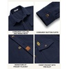 image:imageCOOFANDY Mens Corduroy Shirt Long Sleeve Button Down Casual Shirts JacketNavy Blue
