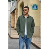 image:imageCOOFANDY Mens Denim Shirt Long Sleeve Button Down Casual Jean Shacket with PocketArmy Green