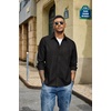 image:imageCOOFANDY Mens Denim Shirt Long Sleeve Button Down Casual Jean Shacket with PocketBlack