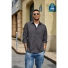 image:imageCOOFANDY Mens Denim Shirt Long Sleeve Button Down Casual Jean Shacket with PocketDark Grey