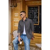 image:imageCOOFANDY Mens Denim Shirt Long Sleeve Button Down Casual Jean Shacket with PocketDark Grey