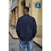 image:imageCOOFANDY Mens Denim Shirt Long Sleeve Button Down Casual Jean Shacket with PocketDark Indigo