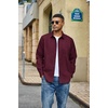 image:imageCOOFANDY Mens Denim Shirt Long Sleeve Button Down Casual Jean Shacket with PocketDark Red