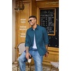 image:imageCOOFANDY Mens Denim Shirt Long Sleeve Button Down Casual Jean Shacket with PocketDemin Blue