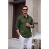 image:imageCOOFANDY Mens Dress Shirts Long Sleeve Untucked Button Down ShirtsArmy Green