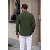 image:imageCOOFANDY Mens Dress Shirts Long Sleeve Untucked Button Down ShirtsArmy Green