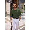 image:imageCOOFANDY Mens Dress Shirts Long Sleeve Untucked Button Down ShirtsArmy Green
