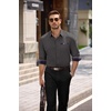 image:imageCOOFANDY Mens Dress Shirts Long Sleeve Untucked Button Down ShirtsDark Grey