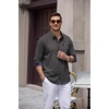 image:imageCOOFANDY Mens Dress Shirts Long Sleeve Untucked Button Down ShirtsDark Grey