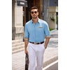 image:imageCOOFANDY Mens Dress Shirts Long Sleeve Untucked Button Down ShirtsLight Blue