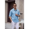 image:imageCOOFANDY Mens Dress Shirts Long Sleeve Untucked Button Down ShirtsLight Blue