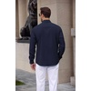 image:imageCOOFANDY Mens Dress Shirts Long Sleeve Untucked Button Down ShirtsNavy Blue