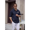 image:imageCOOFANDY Mens Dress Shirts Long Sleeve Untucked Button Down ShirtsNavy Blue