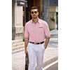 image:imageCOOFANDY Mens Dress Shirts Long Sleeve Untucked Button Down ShirtsPink