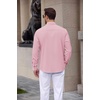 image:imageCOOFANDY Mens Dress Shirts Long Sleeve Untucked Button Down ShirtsPink