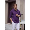image:imageCOOFANDY Mens Dress Shirts Long Sleeve Untucked Button Down ShirtsPurple