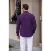 image:imageCOOFANDY Mens Dress Shirts Long Sleeve Untucked Button Down ShirtsPurple