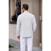 image:imageCOOFANDY Mens Dress Shirts Long Sleeve Untucked Button Down ShirtsWhite