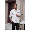 image:imageCOOFANDY Mens Dress Shirts Long Sleeve Untucked Button Down ShirtsWhite