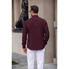 image:imageCOOFANDY Mens Dress Shirts Long Sleeve Untucked Button Down ShirtsWine Red
