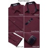 image:imageCOOFANDY Mens Dress Shirts Long Sleeve Untucked Button Down ShirtsWine Red