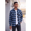 image:imageCOOFANDY Mens Flannel Plaid Shirts Long Sleeve Casual Button Down Shirt with PocketsLight Blue