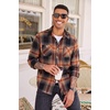 image:imageCOOFANDY Mens Flannel Plaid Shirts Long Sleeve Casual Button Down Shirt with PocketsOrange Black Plaid