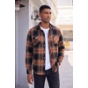 image:imageCOOFANDY Mens Flannel Plaid Shirts Long Sleeve Casual Button Down Shirt with PocketsOrange Black Plaid