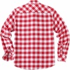 image:imageCOOFANDY Mens Flannel Plaid Shirts Long Sleeve Casual Button Down Shirt with PocketsRed White