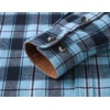 image:imageCOOFANDY Mens Flannel Shirts Long Sleeve Button Down Shirt Casual Shirts Work Shirts for MenBlueBlack Plaid
