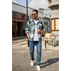 image:imageCOOFANDY Mens Flannel Shirts Plaid Jacket Casual Button Down ShirtGreen