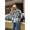 image:imageCOOFANDY Mens Flannel Shirts Plaid Jacket Casual Button Down ShirtGreen