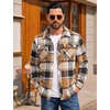 image:imageCOOFANDY Mens Flannel Shirts Plaid Jacket Casual Button Down ShirtKhaki