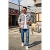 image:imageCOOFANDY Mens Flannel Shirts Plaid Jacket Casual Button Down ShirtKhaki Grey