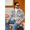 image:imageCOOFANDY Mens Flannel Shirts Plaid Jacket Casual Button Down ShirtKhaki Grey