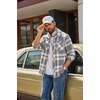 image:imageCOOFANDY Mens Flannel Shirts Plaid Jacket Casual Button Down ShirtKhaki Grey