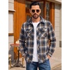 image:imageCOOFANDY Mens Flannel Shirts Plaid Jacket Casual Button Down ShirtOrangeblue