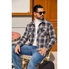 image:imageCOOFANDY Mens Flannel Shirts Plaid Jacket Casual Button Down ShirtOrangeblue