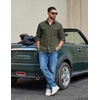 image:imageCOOFANDY Mens Long Sleeve Button Down Lightweight Shirt Jacket with PocketArmy Green