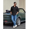 image:imageCOOFANDY Mens Long Sleeve Button Down Lightweight Shirt Jacket with PocketBlack