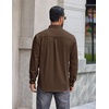 image:imageCOOFANDY Mens Long Sleeve Button Down Lightweight Shirt Jacket with PocketBrown