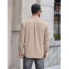 image:imageCOOFANDY Mens Long Sleeve Button Down Lightweight Shirt Jacket with PocketLight Khaki