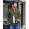 image:imageCOOFANDY Mens Long Sleeve Button Down Lightweight Shirt Jacket with PocketOlive Green
