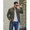 image:imageCOOFANDY Mens Long Sleeve Button Up Work Shirt Jacket with PocketsArmy Green