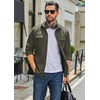 image:imageCOOFANDY Mens Long Sleeve Button Up Work Shirt Jacket with PocketsArmy Green