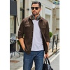 image:imageCOOFANDY Mens Long Sleeve Button Up Work Shirt Jacket with PocketsBrown