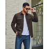 image:imageCOOFANDY Mens Long Sleeve Button Up Work Shirt Jacket with PocketsCoffee