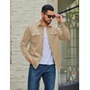 image:imageCOOFANDY Mens Long Sleeve Button Up Work Shirt Jacket with PocketsKhaki